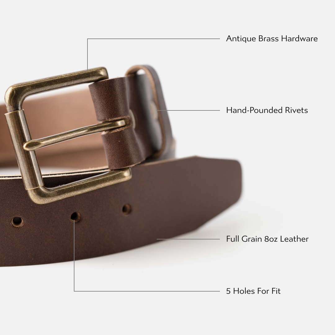 Windom Black Latigo Leather Belt