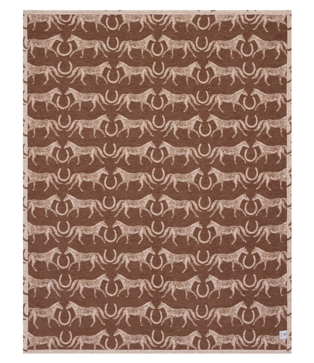 Hill Country Horses Lightweight Blanket | Brown