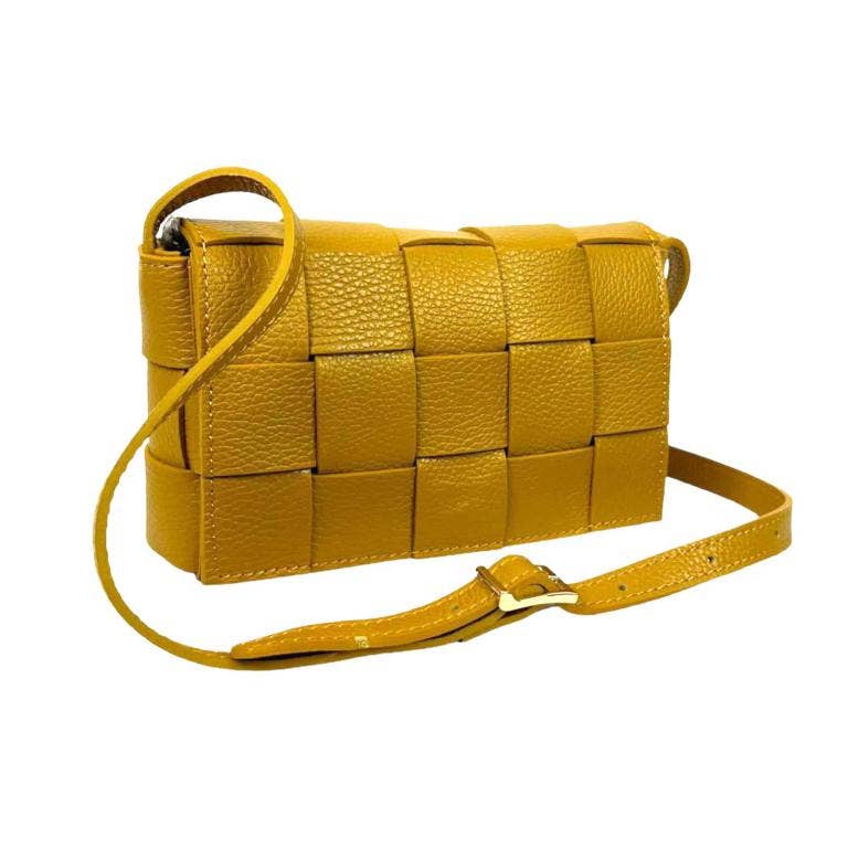 Woven Leather Shoulder Bag