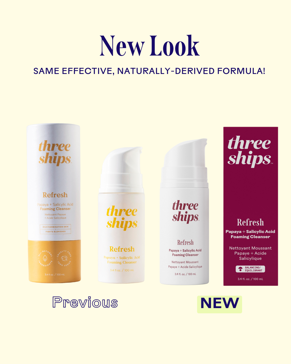Three Ships Beauty Refresh Papaya + Salicylic Acid Cleanser (100mL)