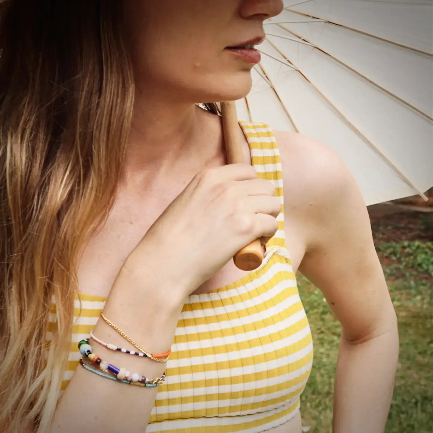 Single Note Bracelet| Bright Aqua