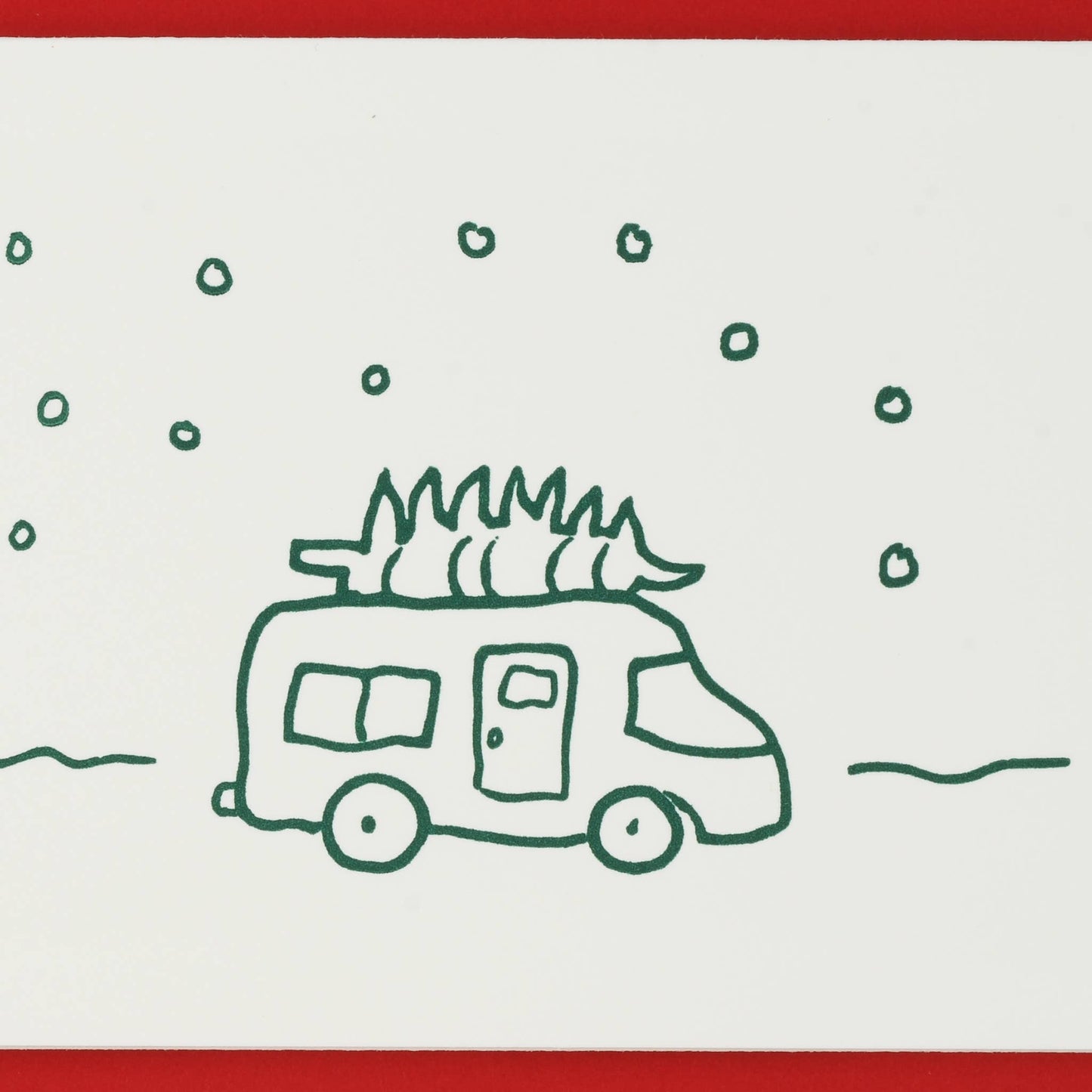 Vintage Holiday Van Card