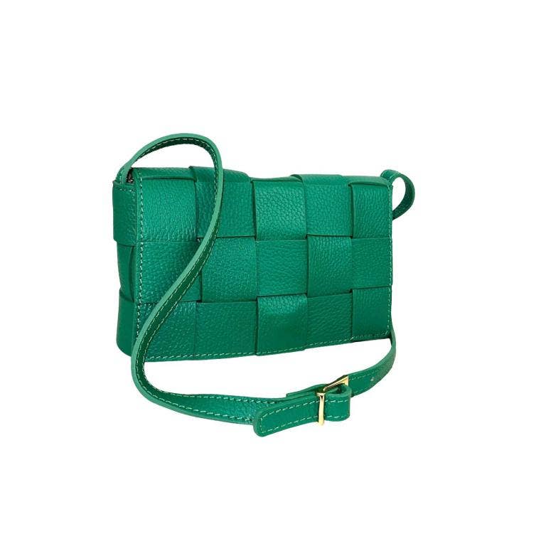 Woven Leather Shoulder Bag
