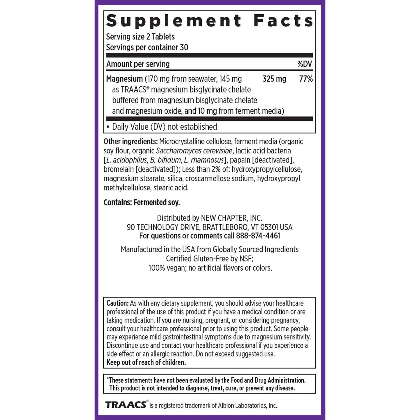 Magnesium Complex Supplement, 60 Tablets