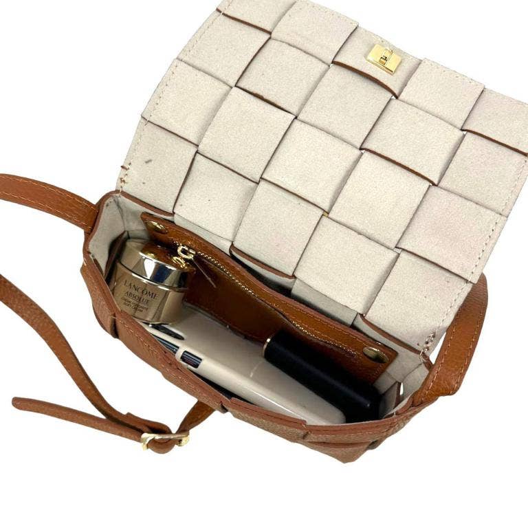 Woven Leather Shoulder Bag