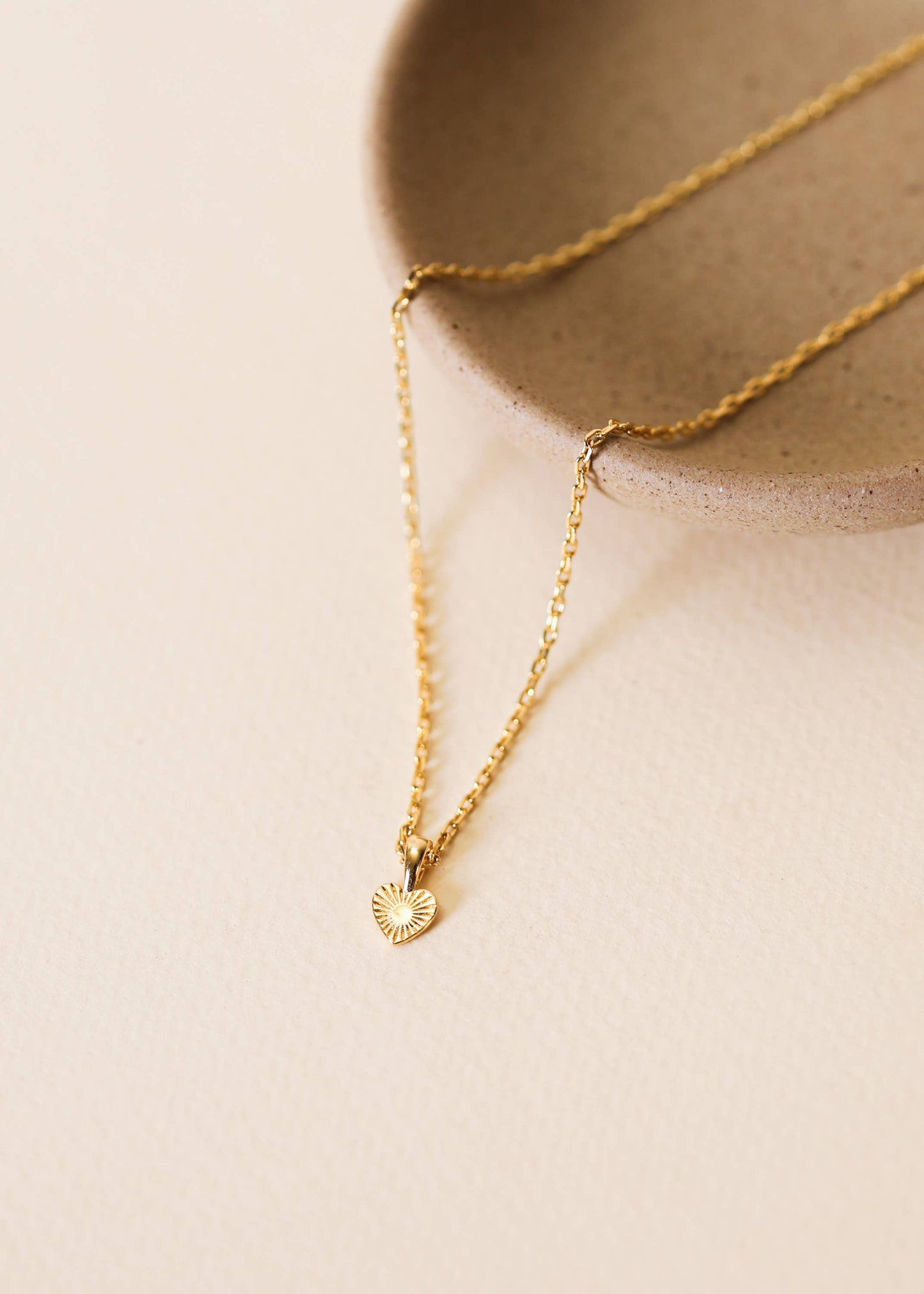 Mini Heart Gold Pendant Necklace