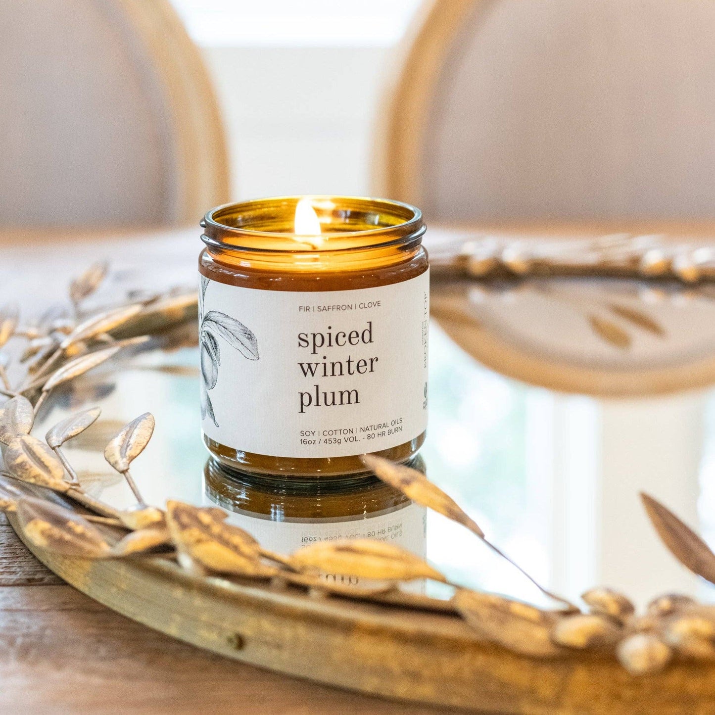 Spiced Winter Plum Soy Candle | 16oz