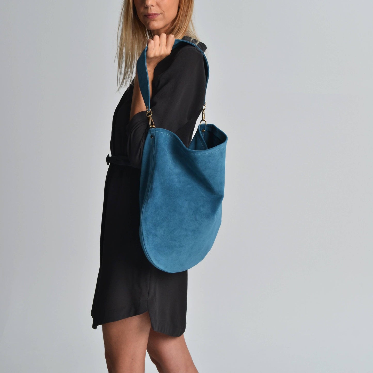 Hobo Suede Bag | Denim