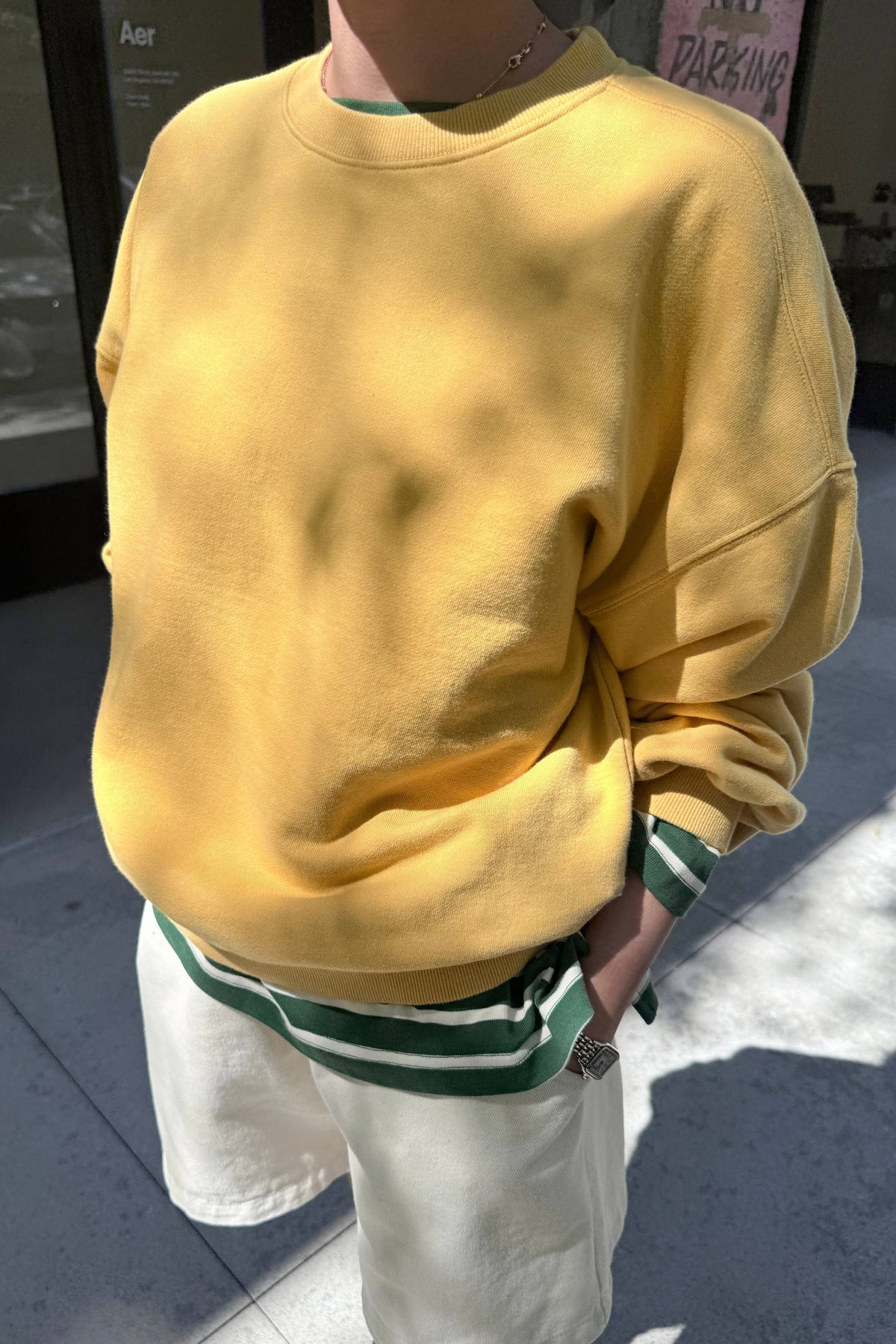 French Terry Core Sweatshirt | Yellow