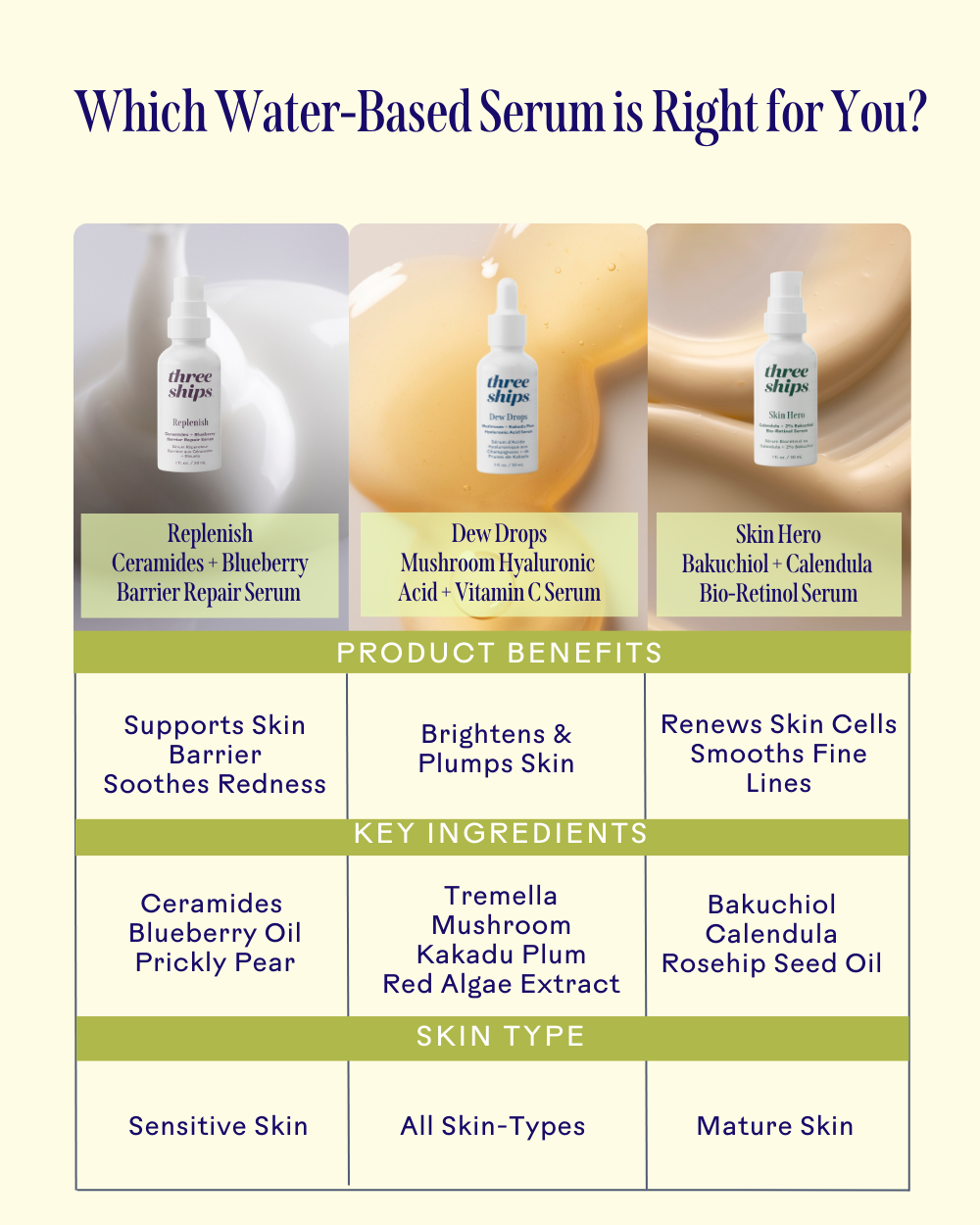 Three Ships Beauty Skin Hero Bakuchiol + Calendula Bio-Retinol Serum (30mL)