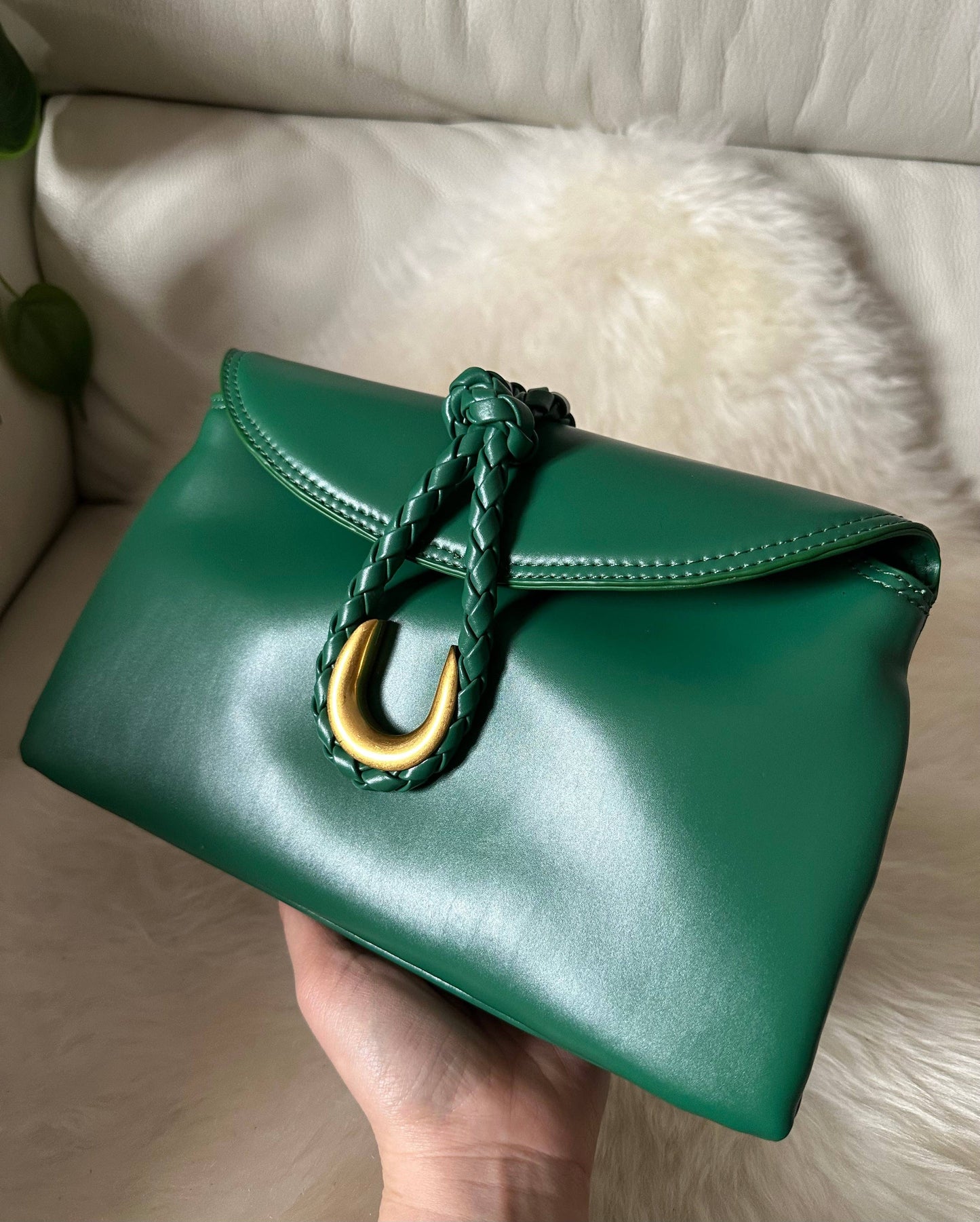 Braided Leather Clutch