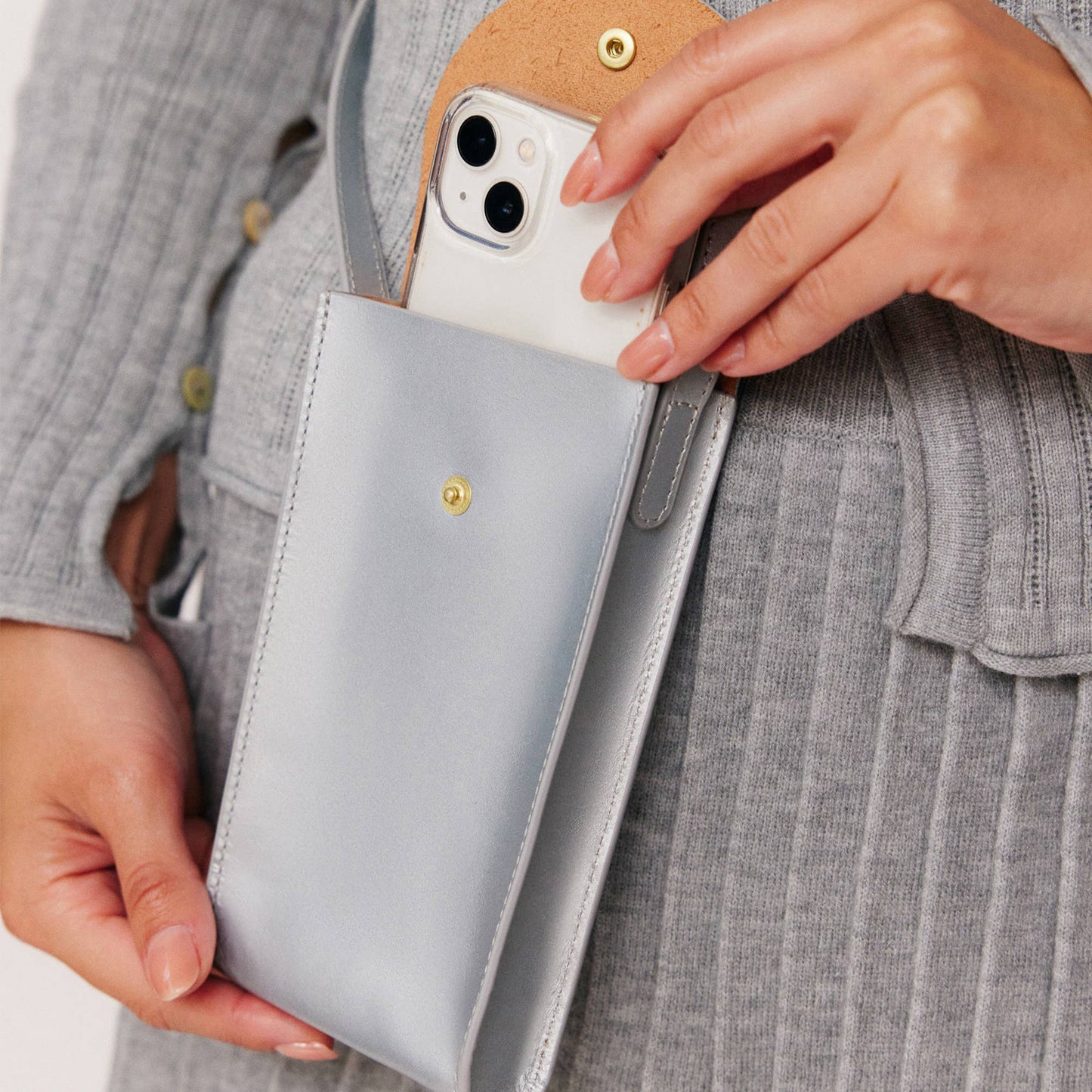 The Mini Bandit Phone Bag - Sterling