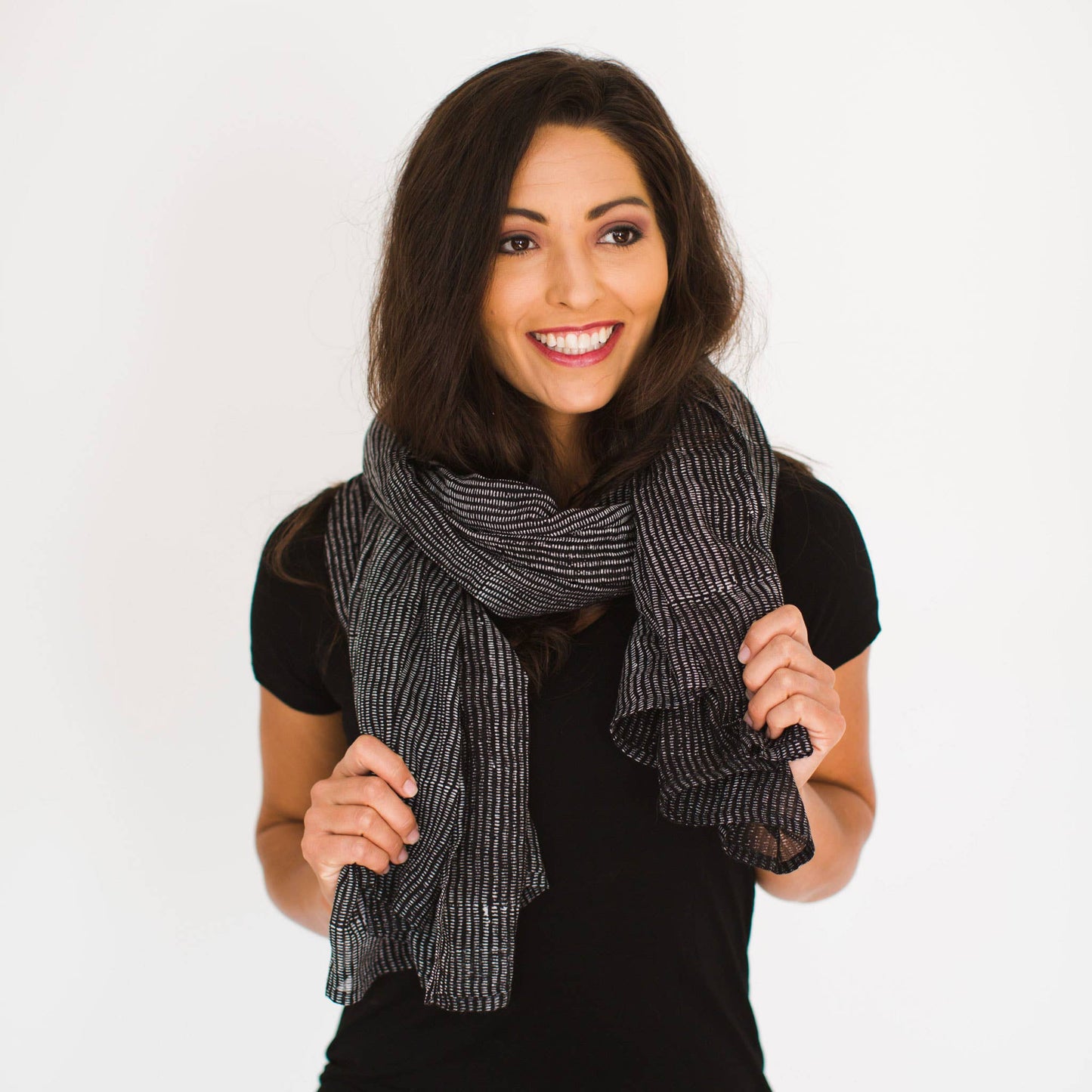 Striped Midnight Scarf