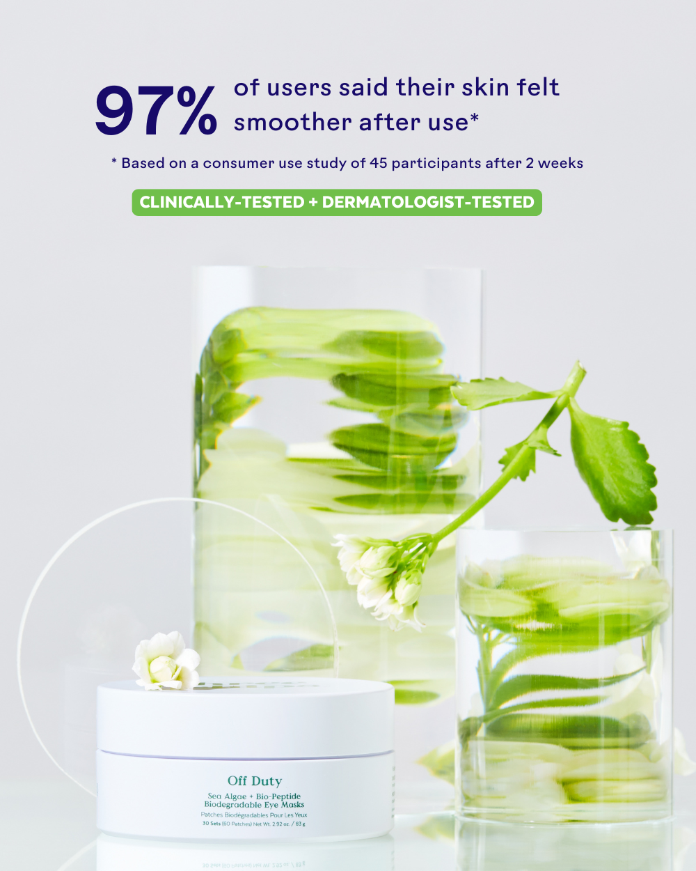 Off Duty Algae + Peptide Smoothing Biodegradable Eye Mask
