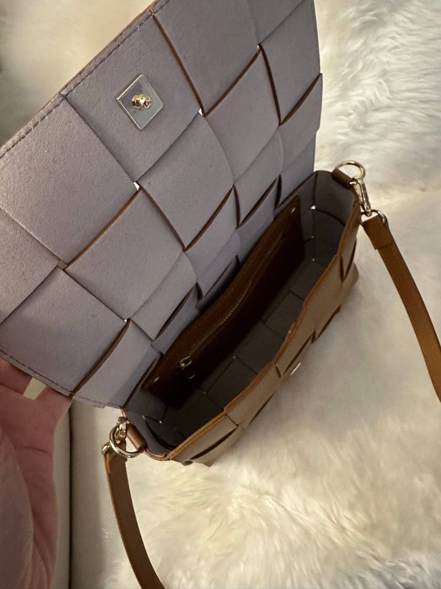 Crossbody Woven Leather Handbag