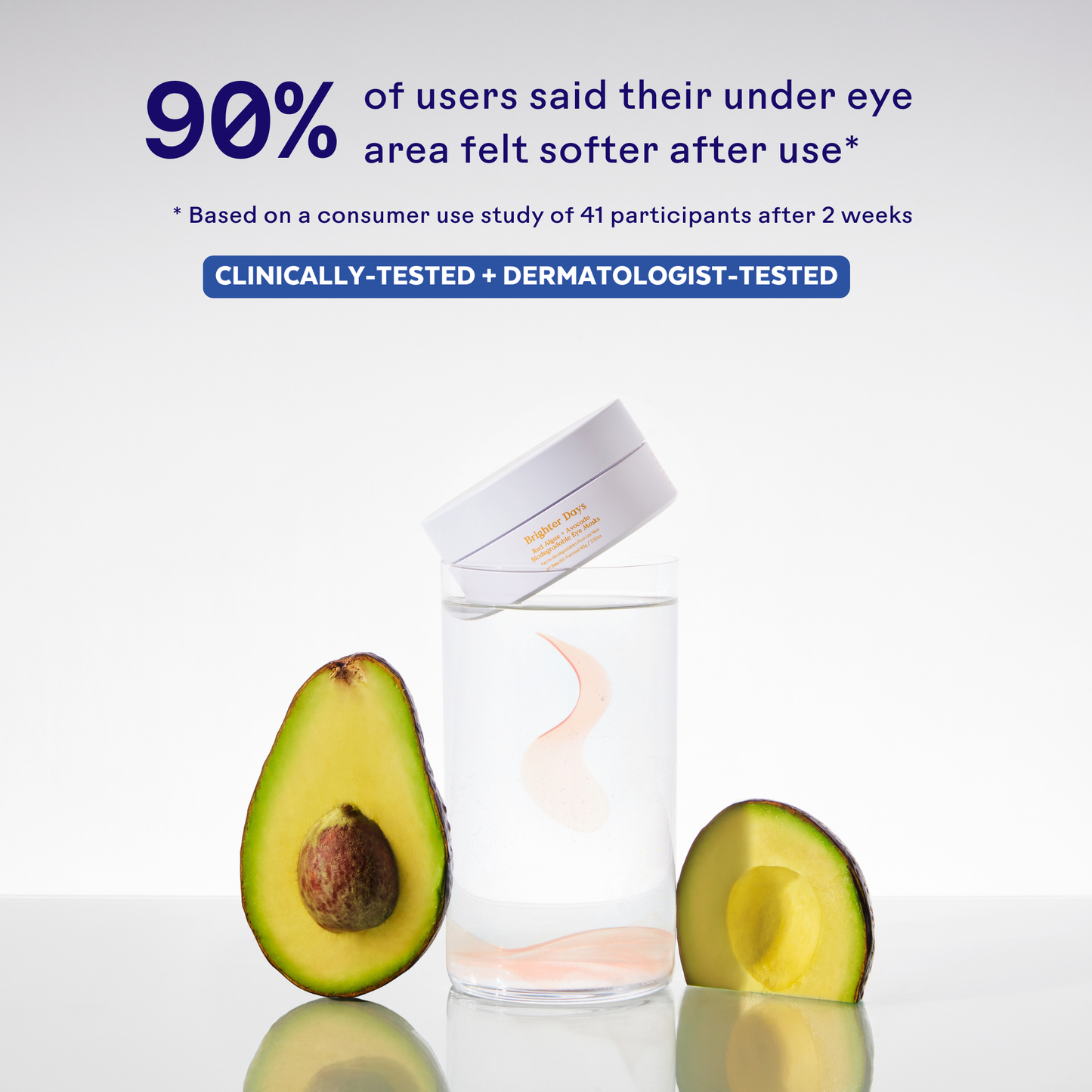 Three Ships Beauty Brighter Days Algae/Avocado Biodegradable Eye Mask