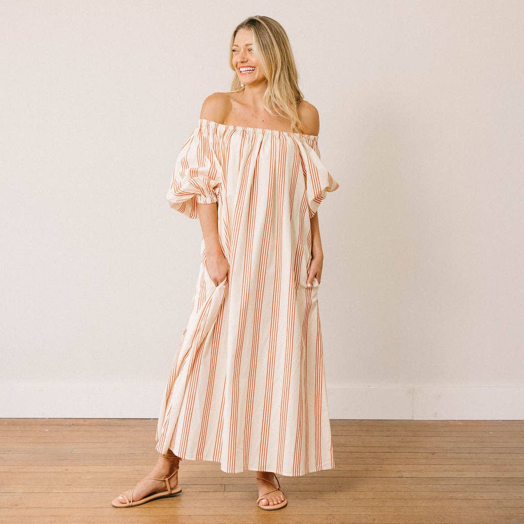 Cherry Pinstripe Ace Dress