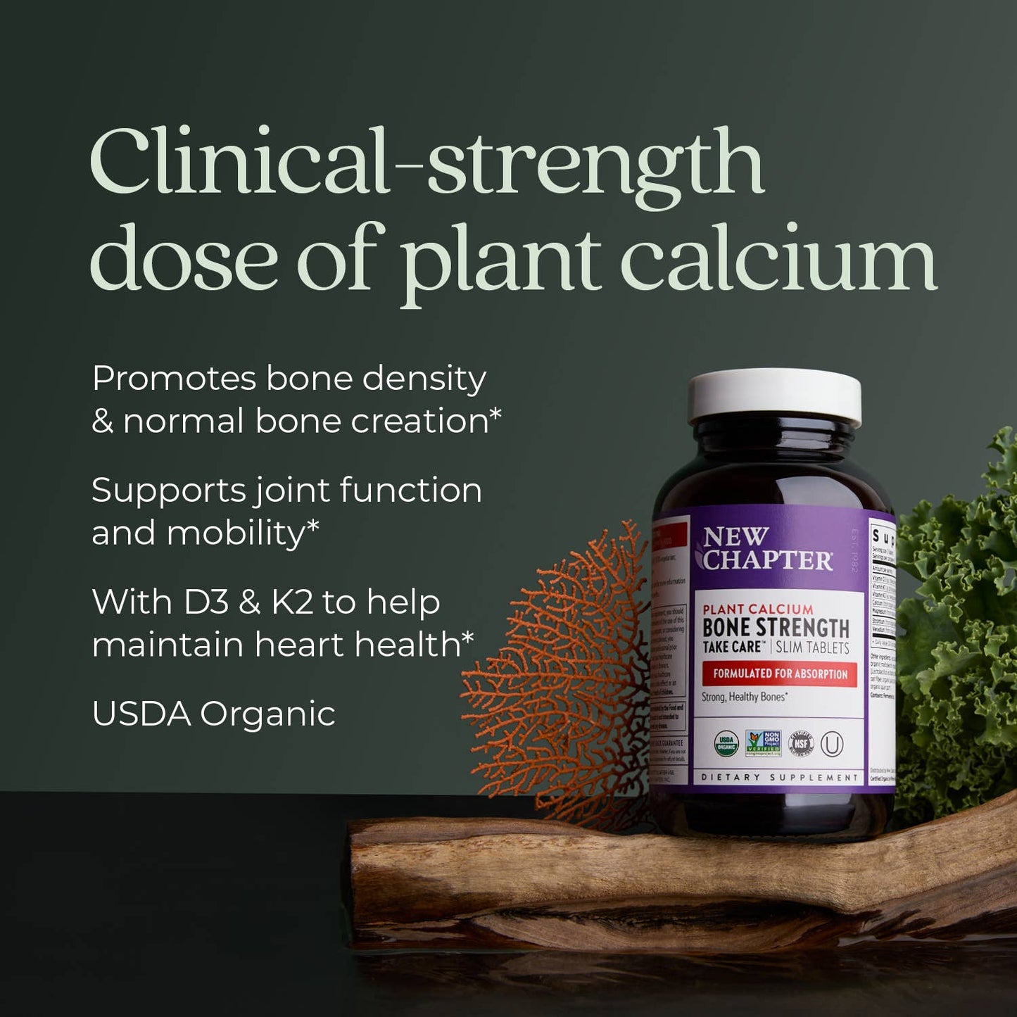 Bone Strength Take Care - Organic Plant Calcium | 60t