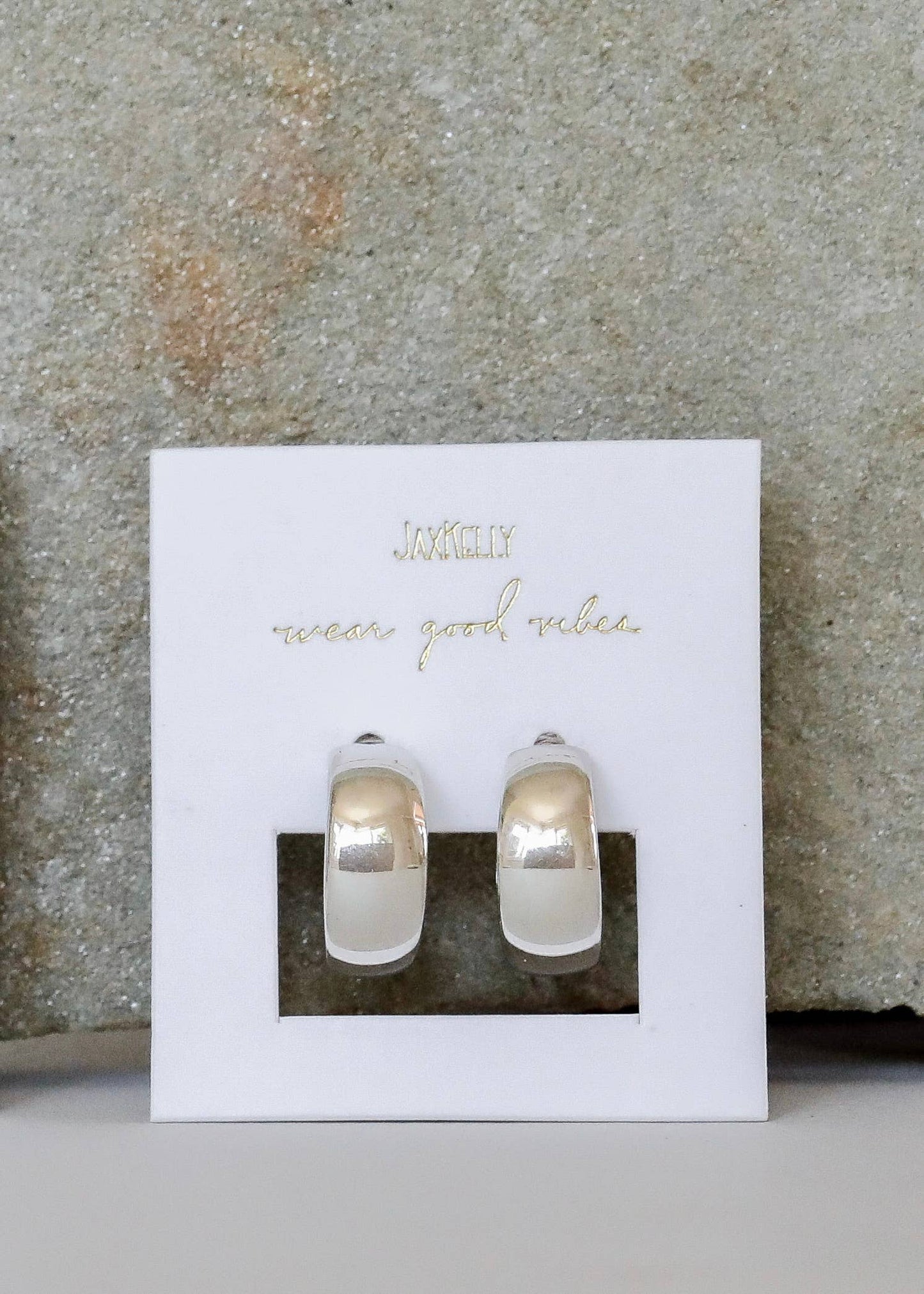 Silver Hoop Earrings | Wide