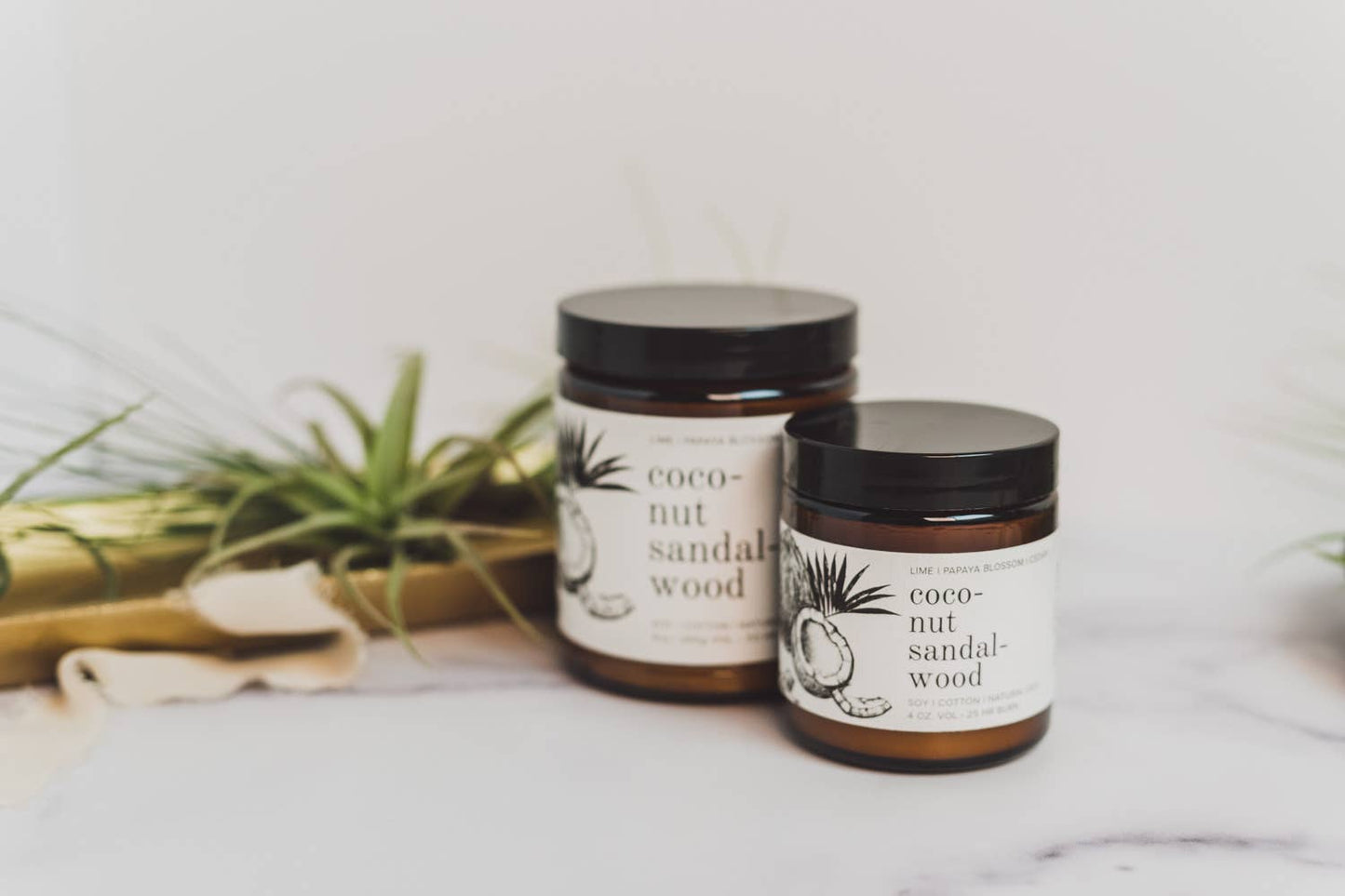 Coconut Sandalwood | Natural Soy Candle 4 oz