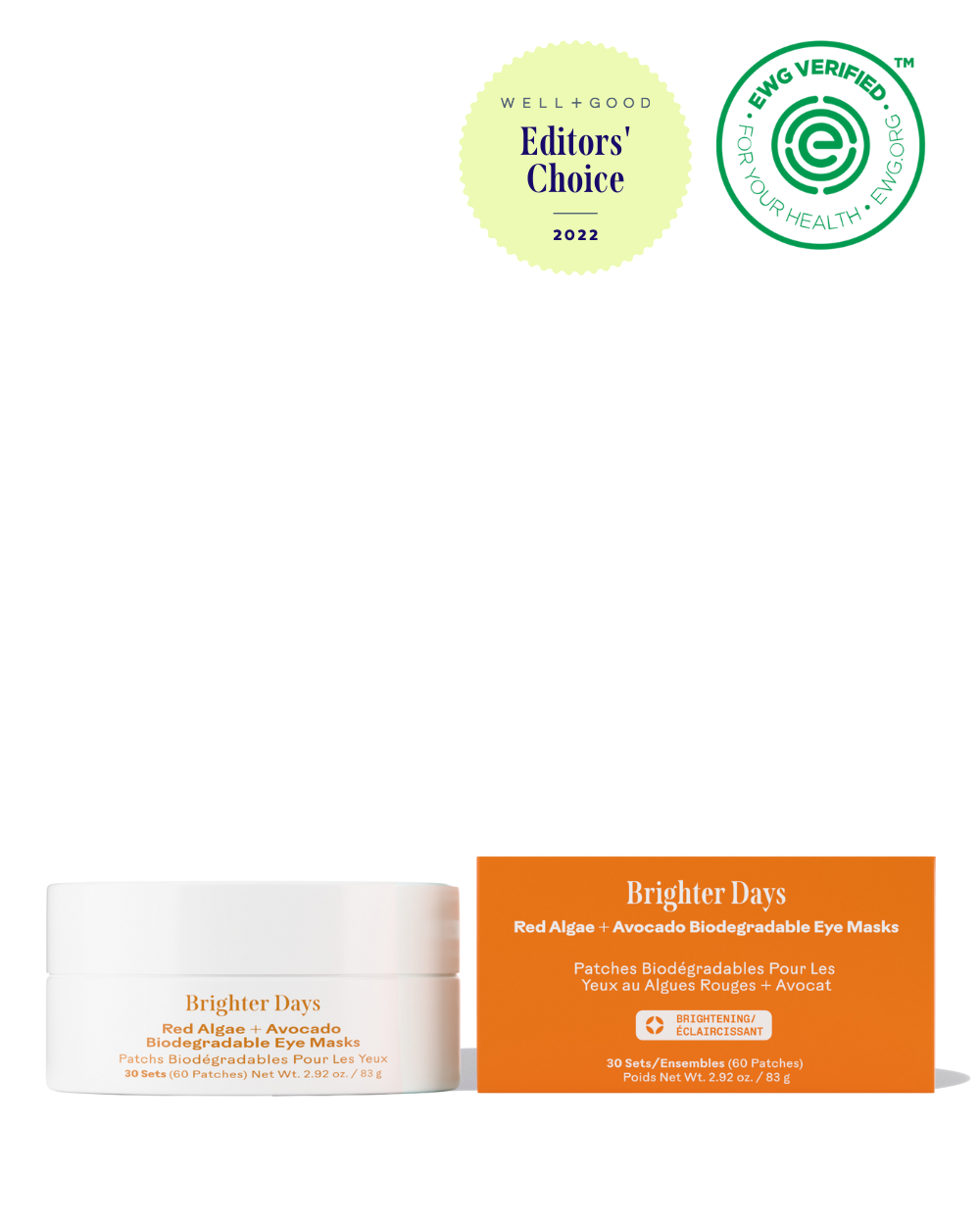 Three Ships Beauty Brighter Days Algae/Avocado Biodegradable Eye Mask