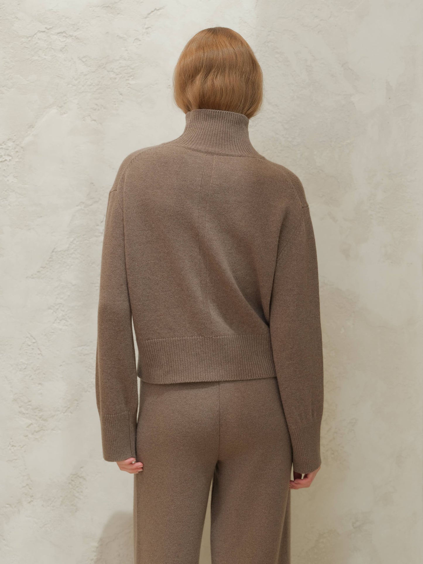 Mock Turtleneck Cashmere Blend Sweater