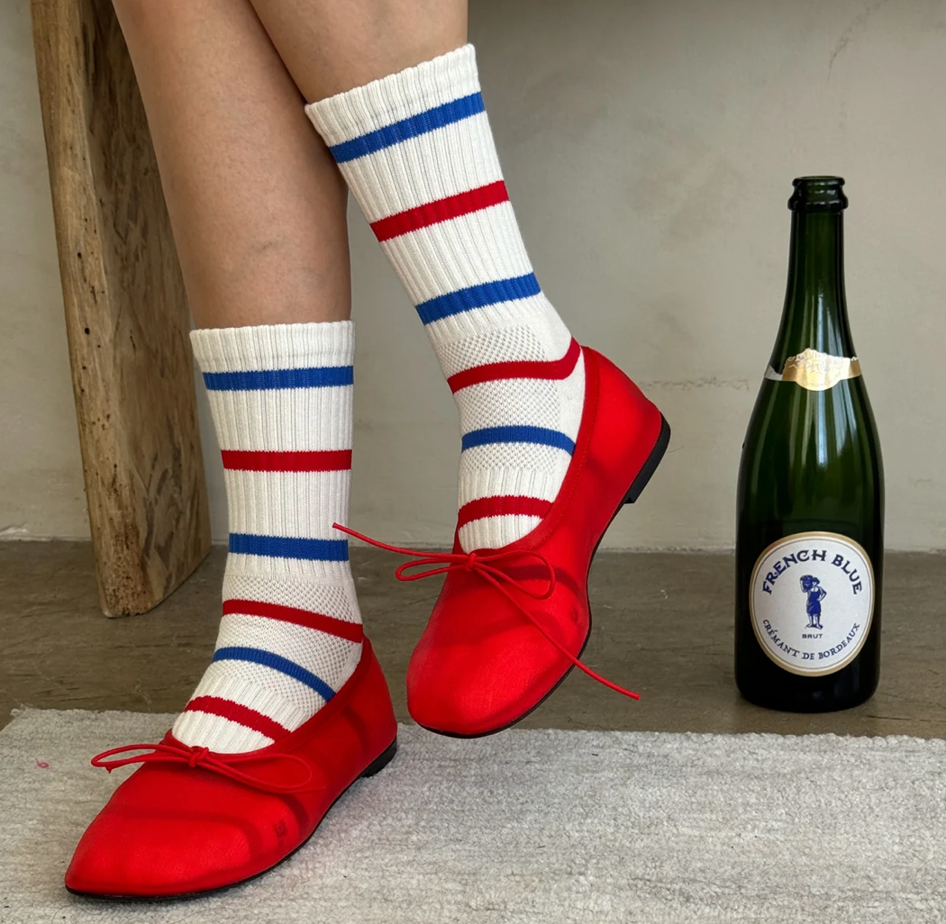 Le Bon Shoppe Stripe Boyfriend Socks | Sailor Stripe
