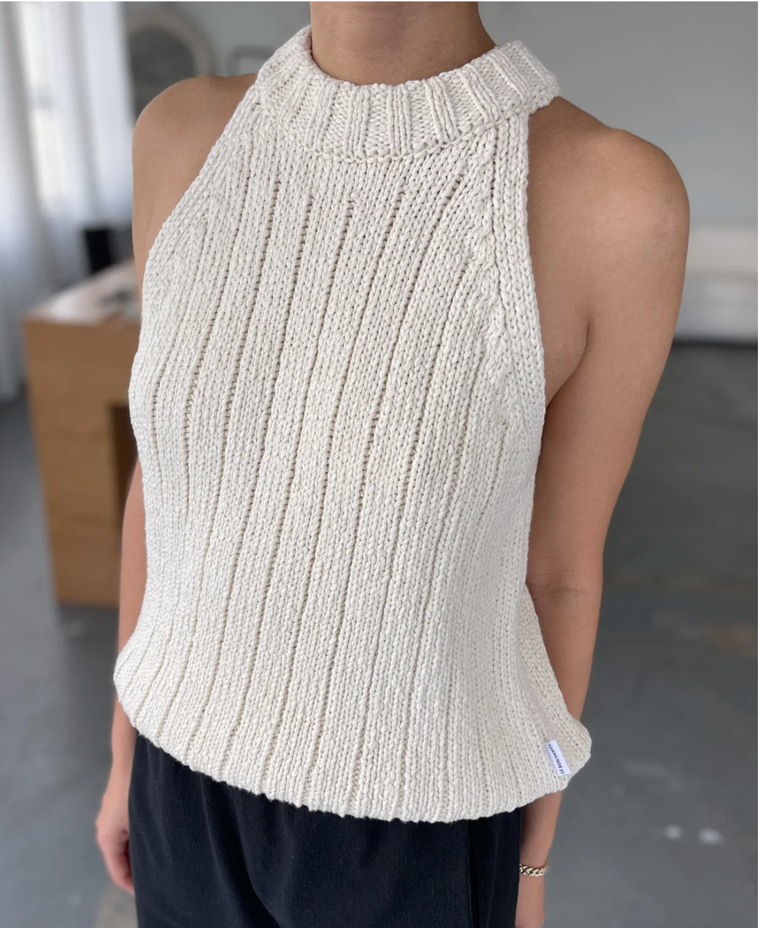 Le Bon Shoppe Claire Cotton Sweater Tank | Natural