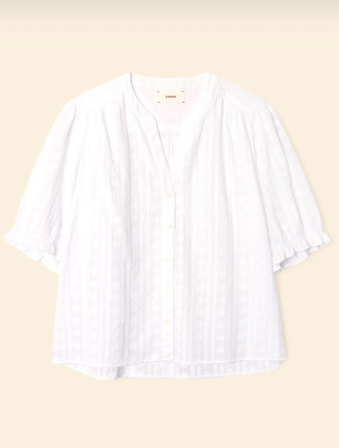 Xirena Eden Embroidered Shirt | White
