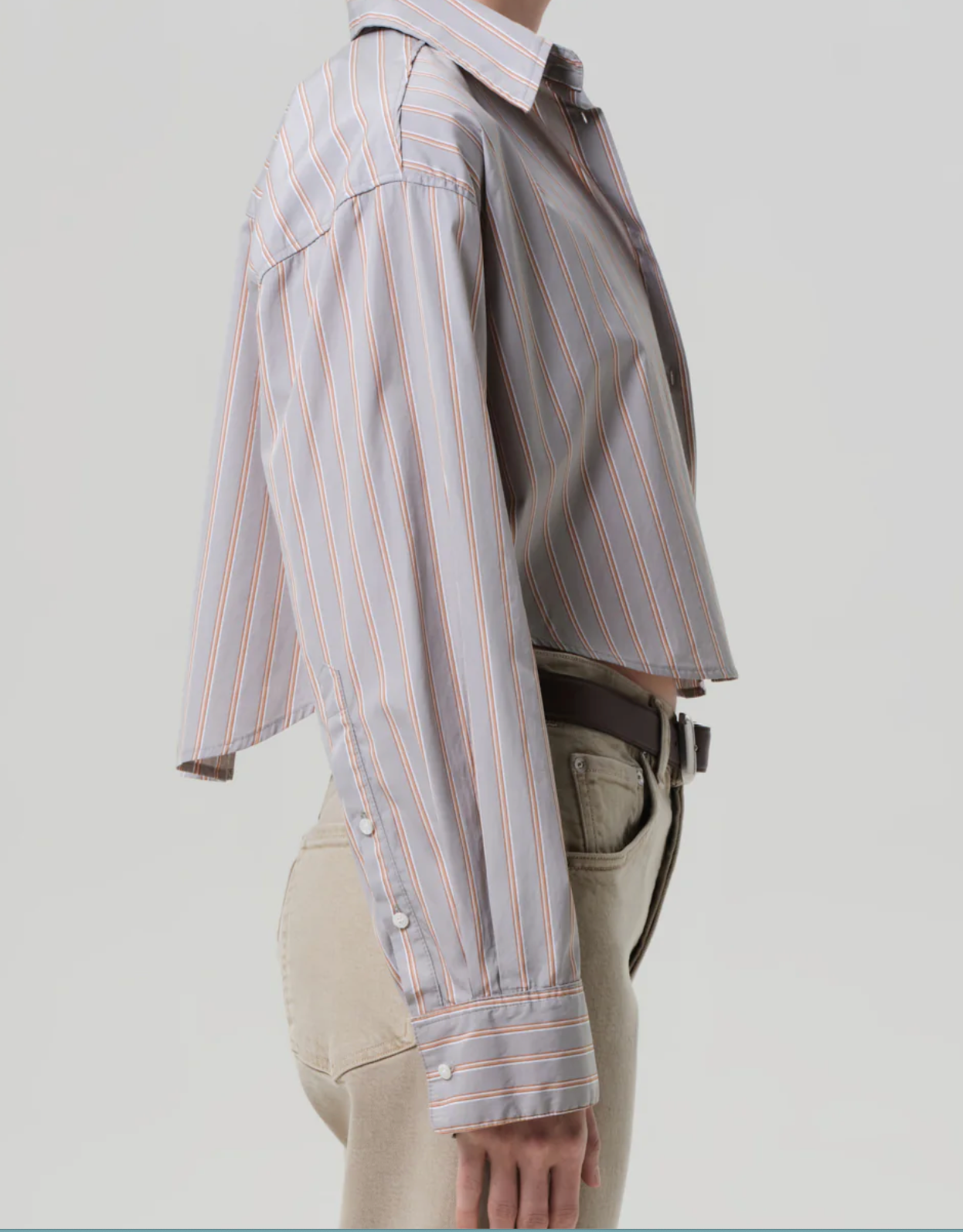 Citizens of Humanity Ana Cropped Shirt | Noble Stripe