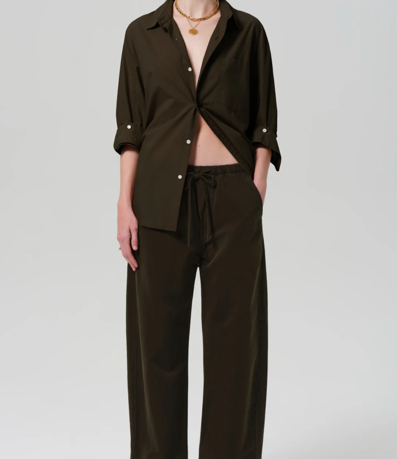 Citizen of Humanity Kayla Shirt | Dark Olive