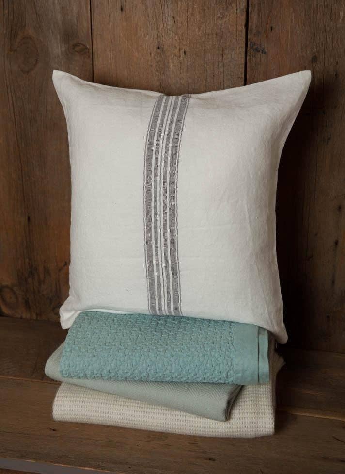Classic Linen Stripe 18x18 Pillow Cover