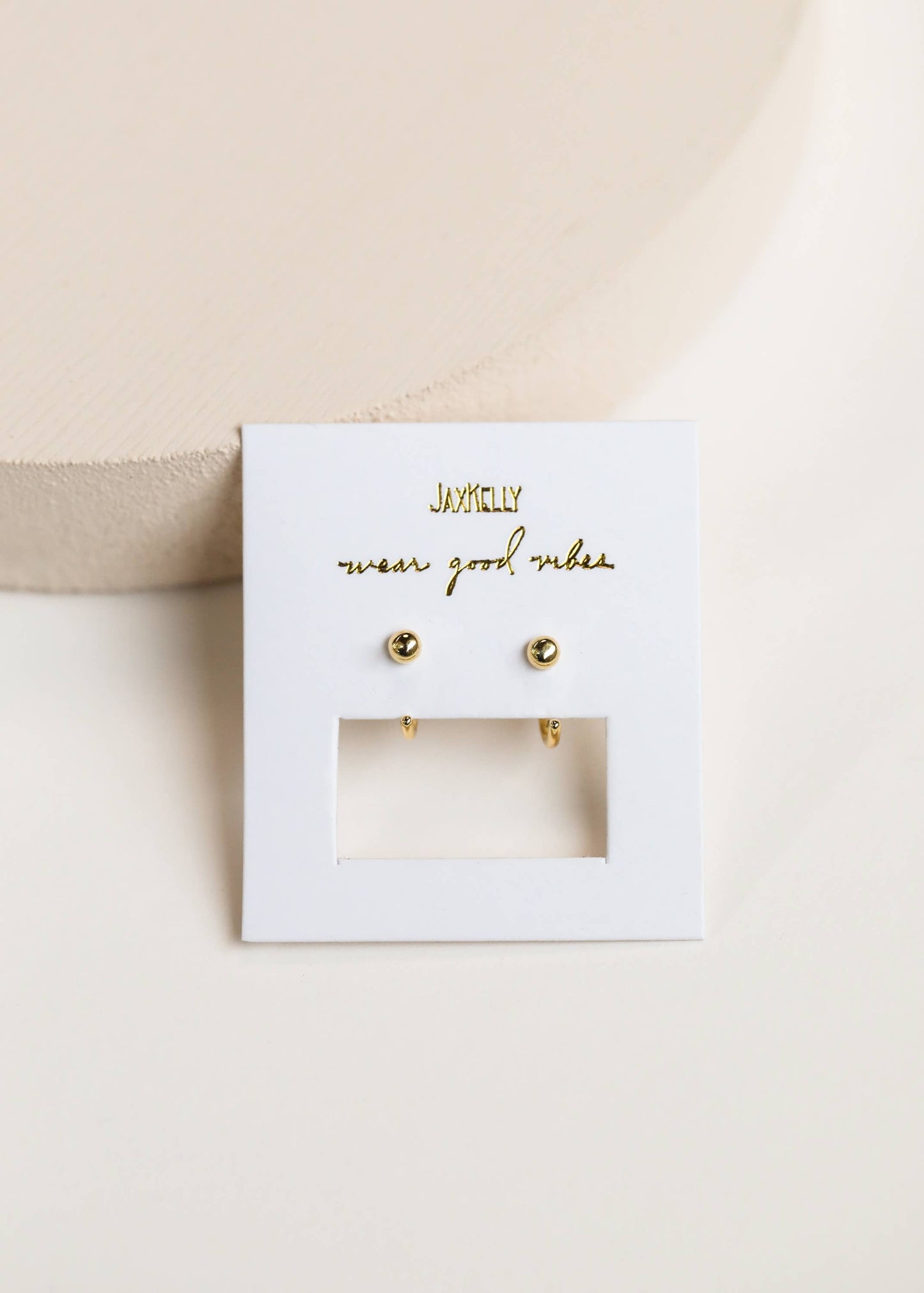 Huggies | Gold Sphere Gold Plated Earrings