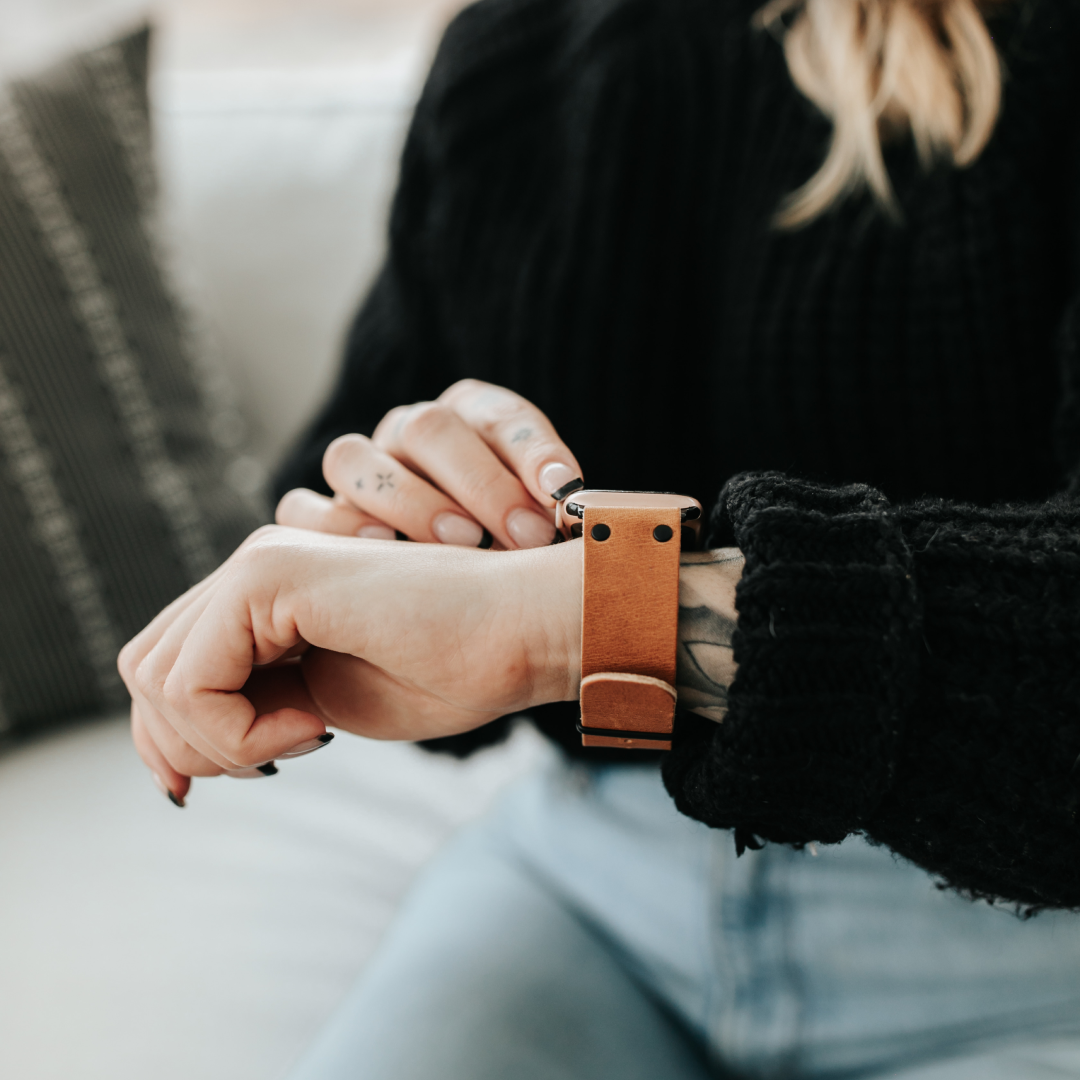 Leather Apple Watch Band - USA Made & Full-Grain Leather