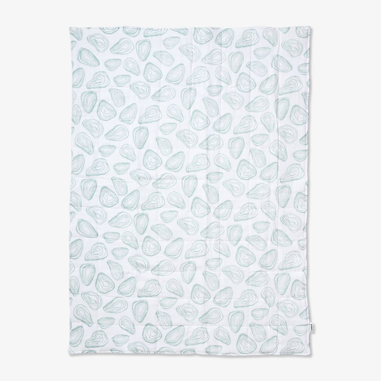 Quilted Oyster Cotton Muslin Baby Blanket
