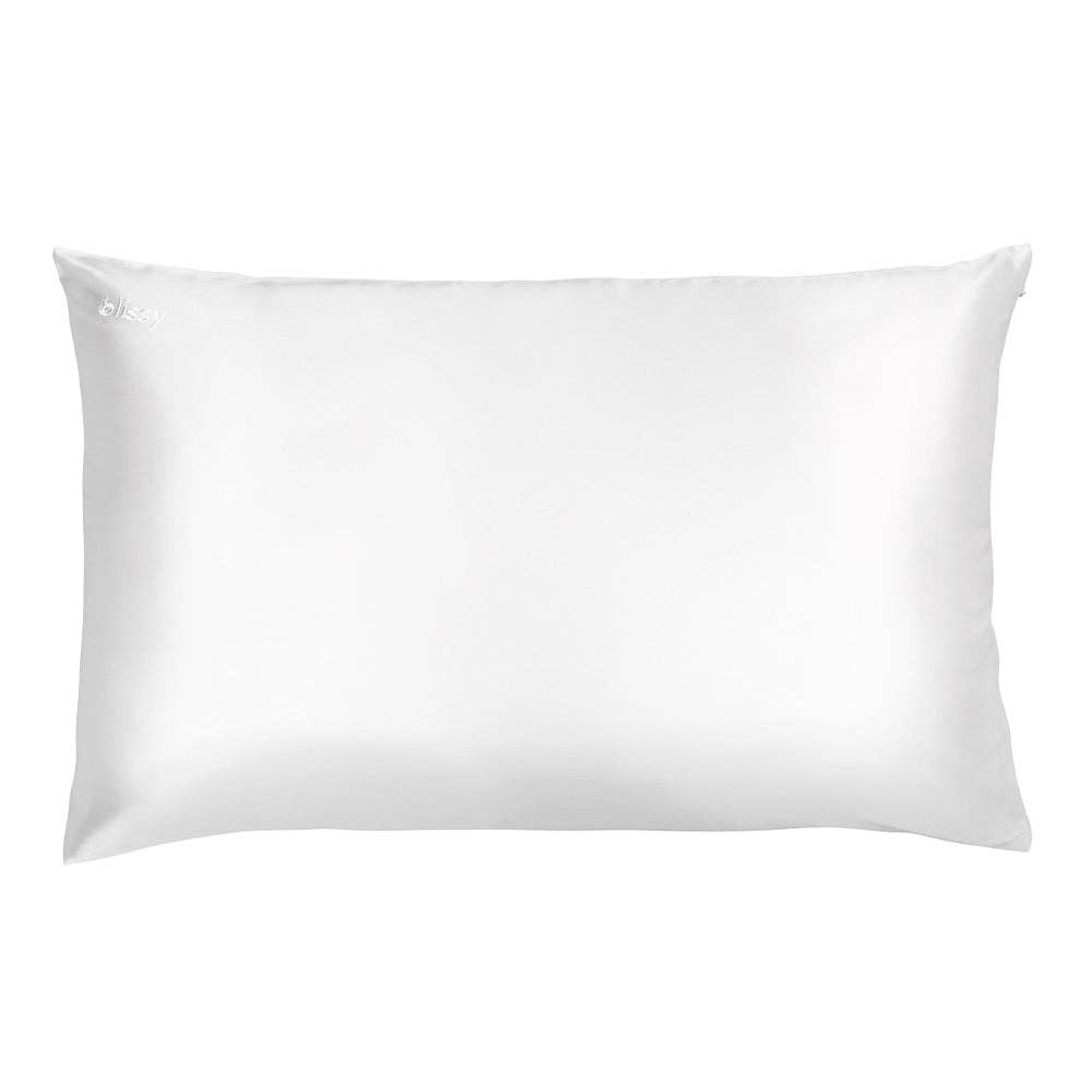 Blissy Mulberry Silk Pillowcase | White, Navy, Champagne | Standard