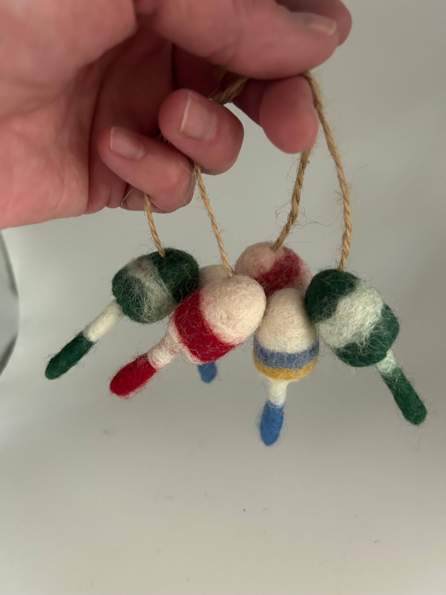 Handmade Felted "3 Buoys" ornament