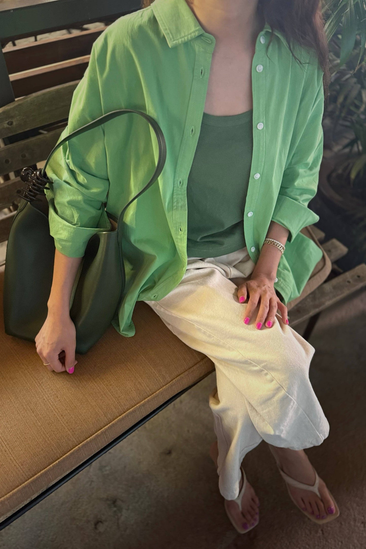 Le Bon Shoppe Light Weight Owen Shirt | Green Bud
