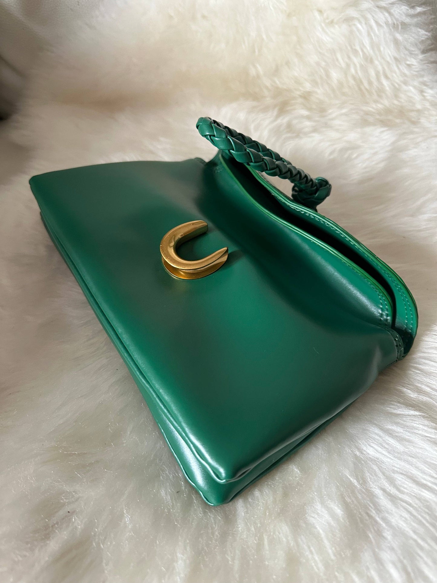 Braided Leather Clutch