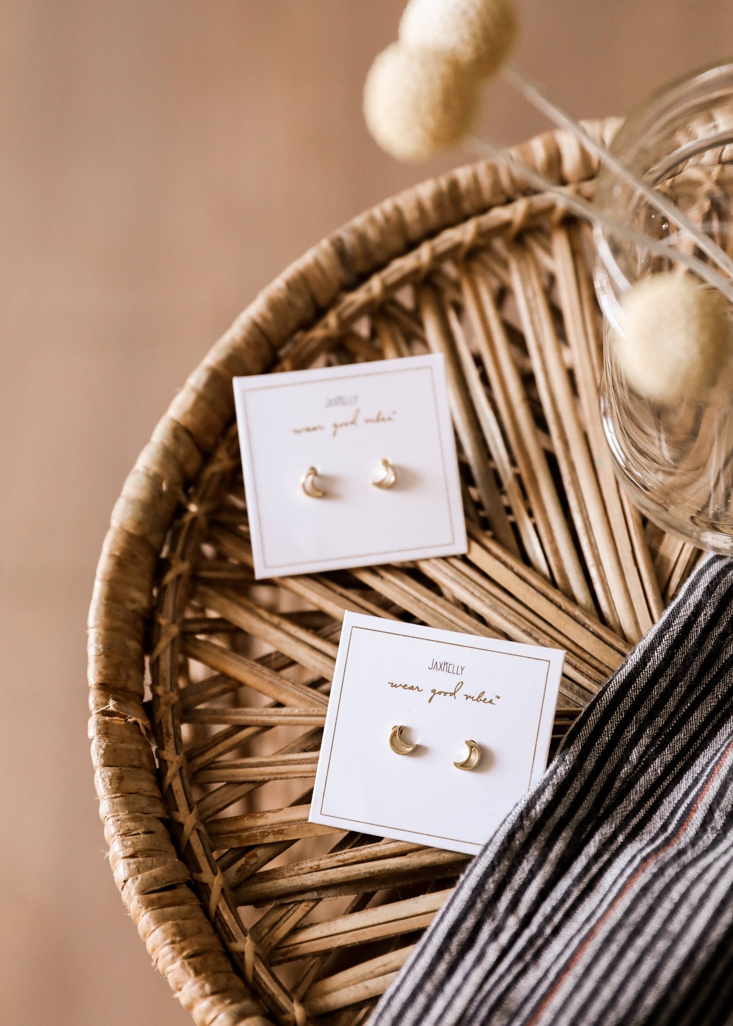 Minimalist Moon Gold Earrings