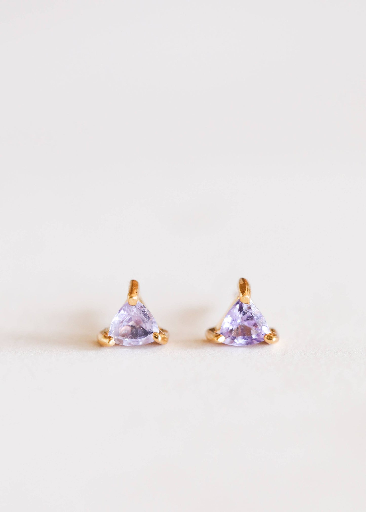 Mini Energy Gem Amethyst Earrings