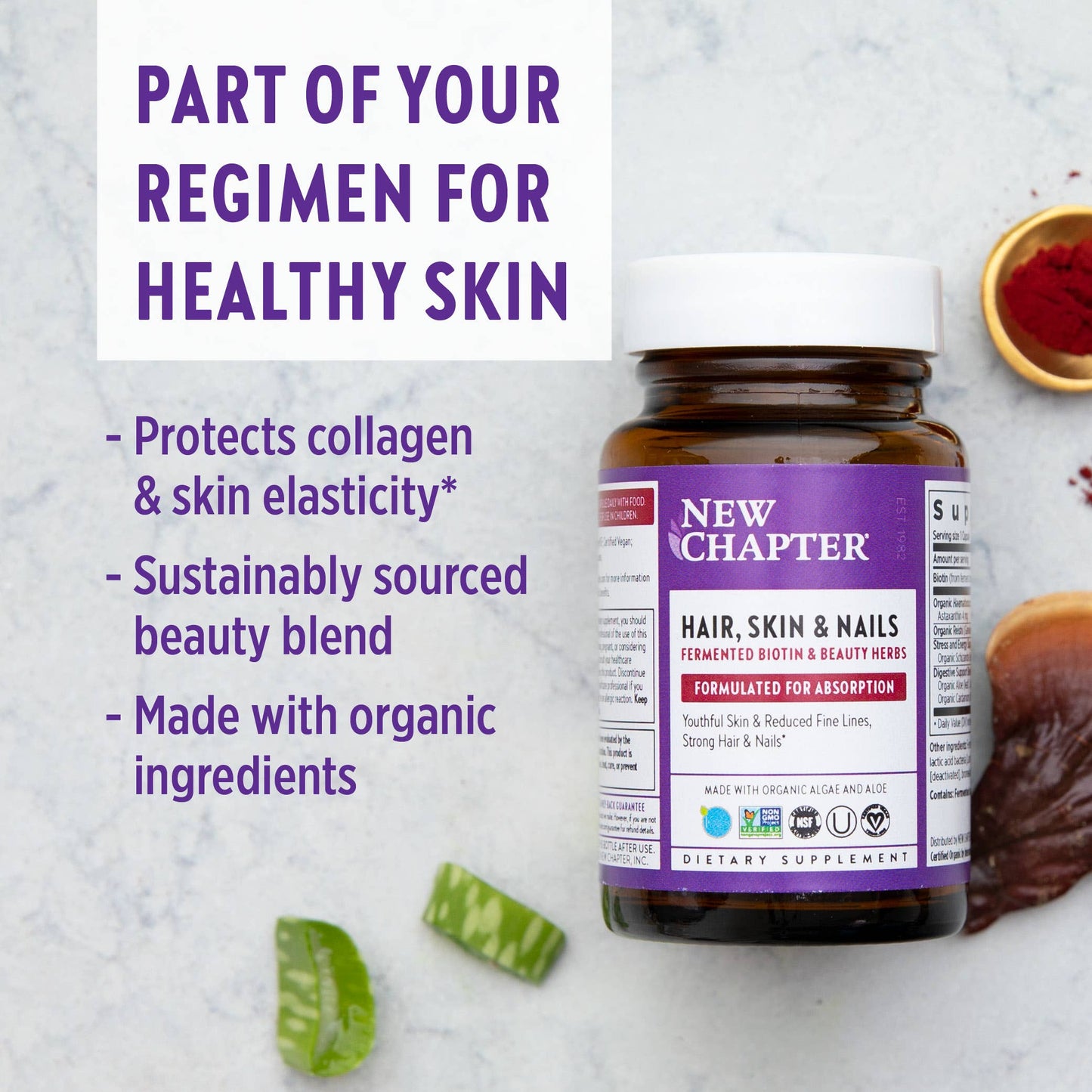 New Chapter Hair Skin & Nails | Youthful Skin & Reduced Fine Lines
