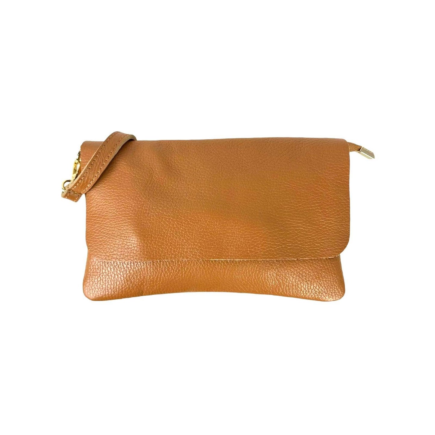 Grain Leather Envelope Clutch Bag