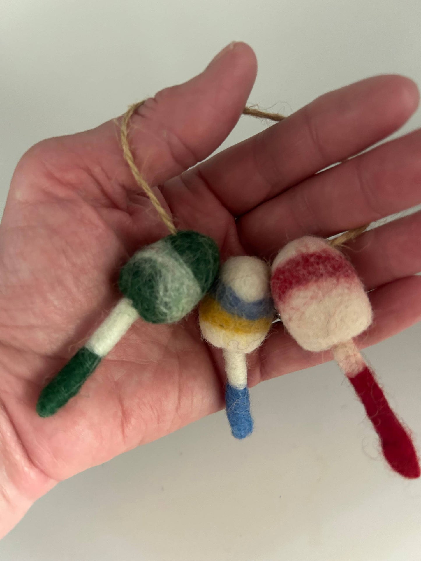 Handmade Felted "3 Buoys" ornament