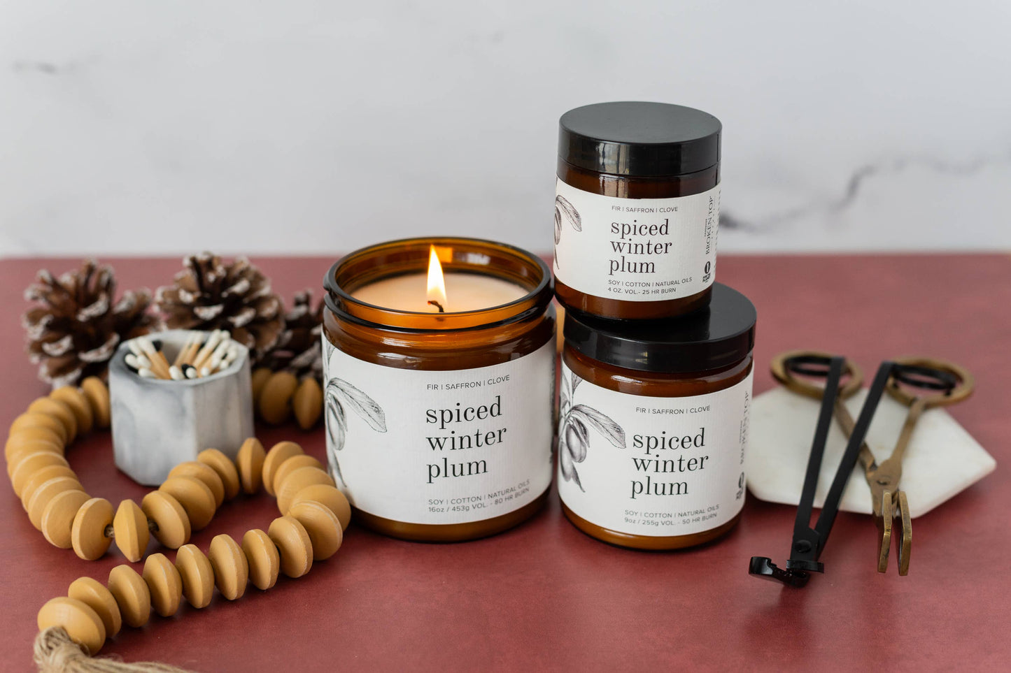 Spiced Winter Plum Soy Candle | 16oz