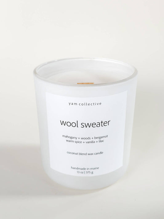 WOOL SWEATER Coconut Blend Candle | Mahogany + Lilac
