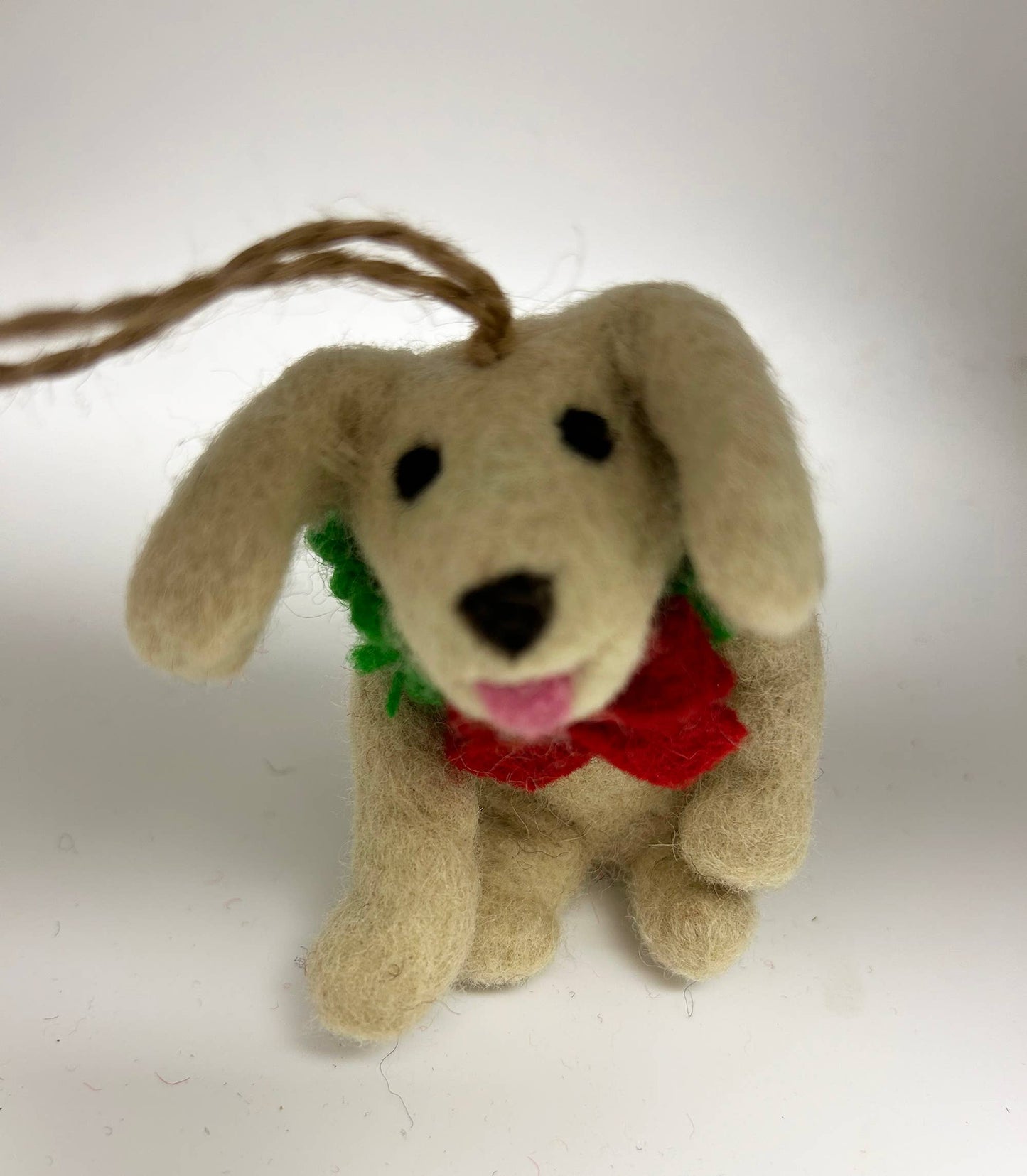 Handmade Felt "Christmas Puddles" Dog Ornament