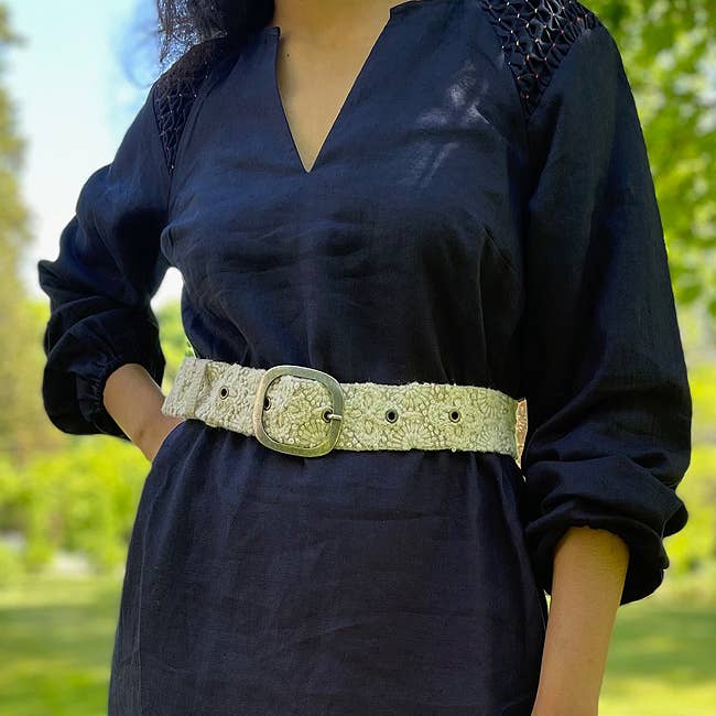 Embroidered Wool Belt | Natural Desert Dreams