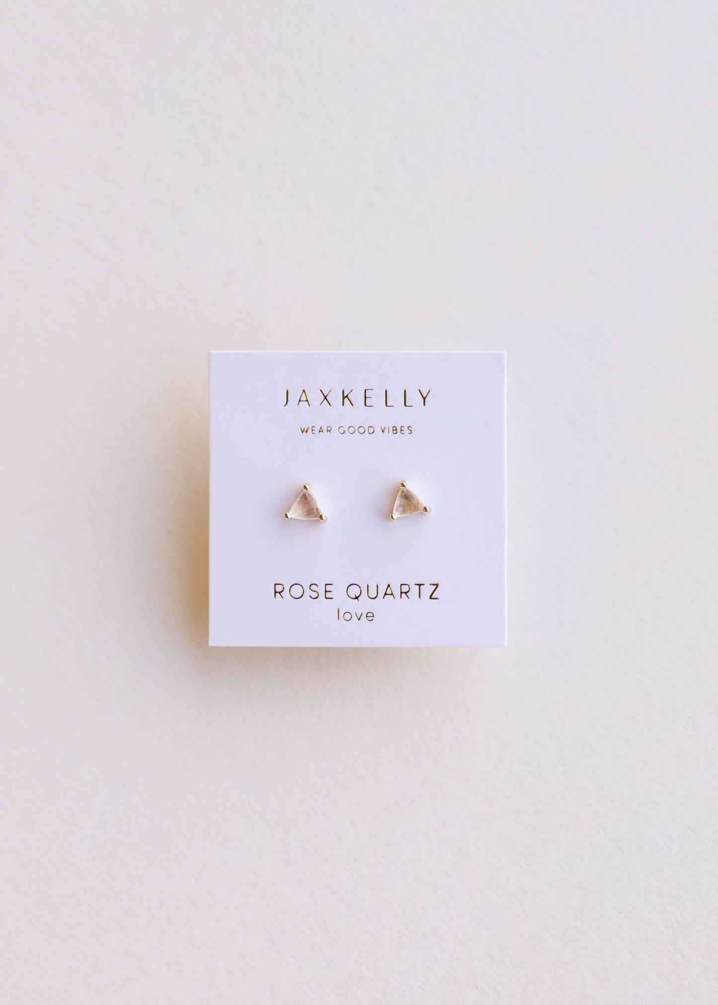 Mini Energy Gem  Rose Quartz Earrings