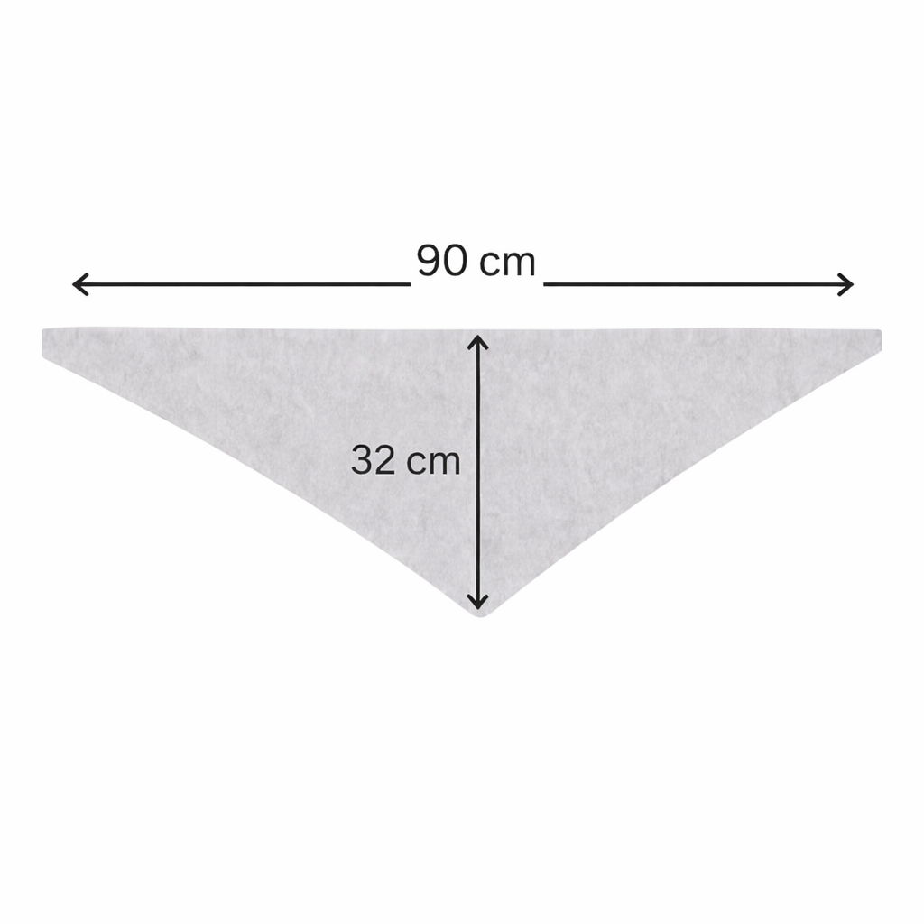 Mini Triangle Cashmere Scarf | Black